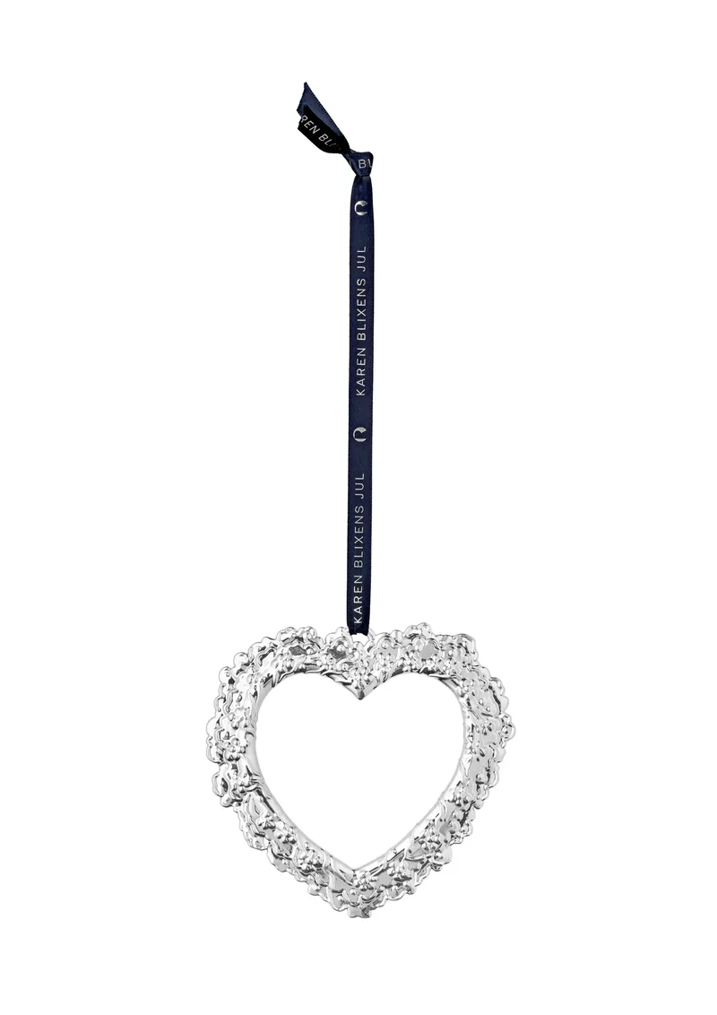 Karen Blixen Fensterdekoration Blumenherz Silver von Rosendahl – Produktfoto