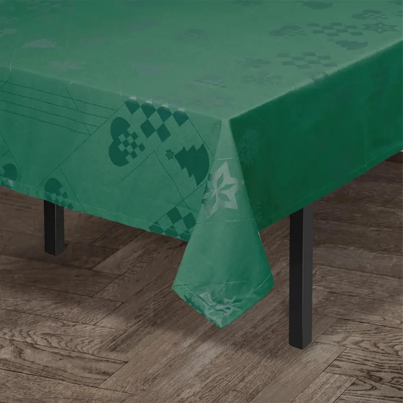 Textiles Natale Damask Tafelkleed Groen 150X270 by Rosendahl in [gid://shopify/Metaobject/211492667731] – product photo