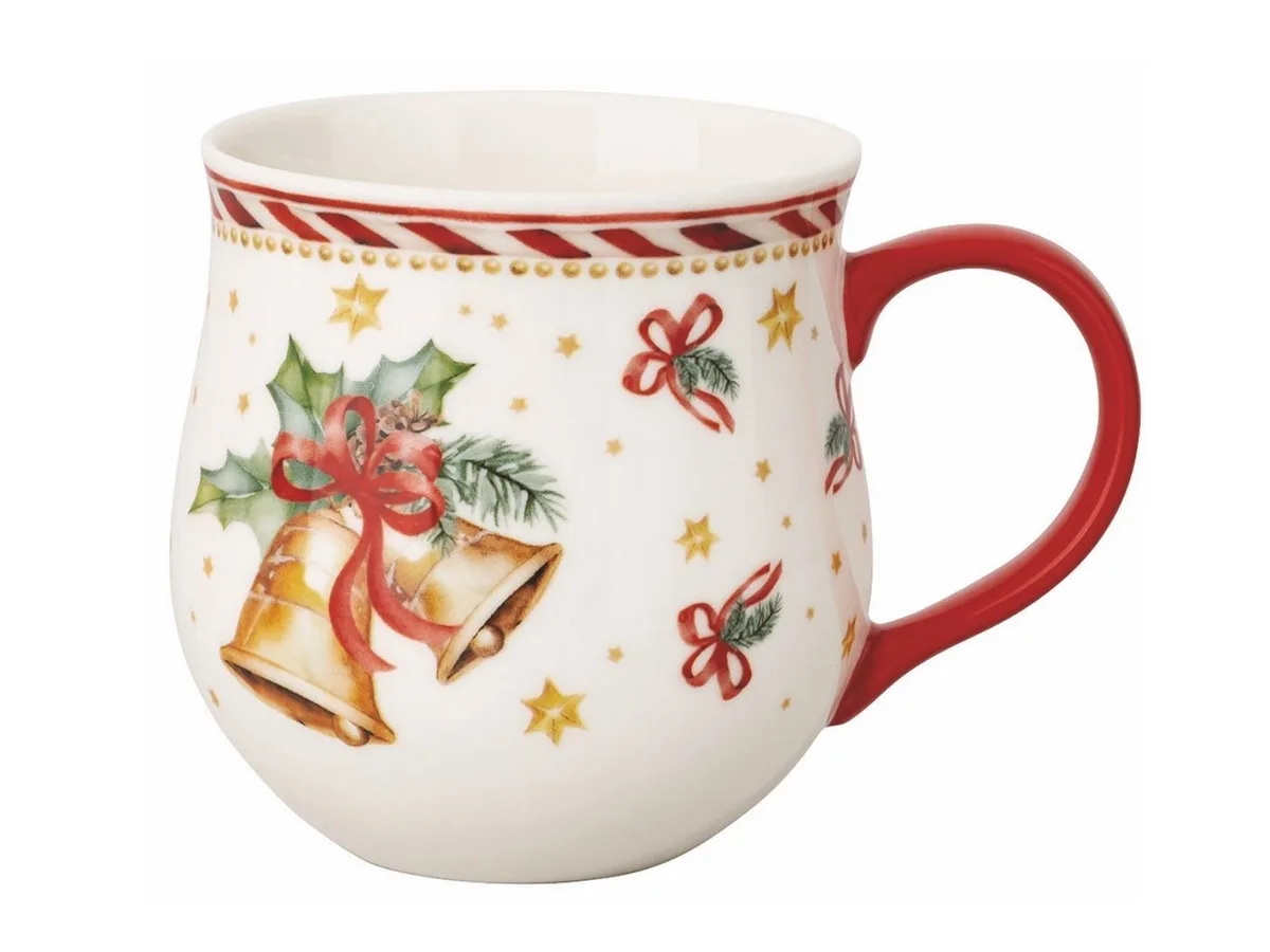 Becher Christmas Mug Weihnachtsglocke Becher mit Henkel 0,45l, Porzellan de Rosenthal en Blanc – photo du produit