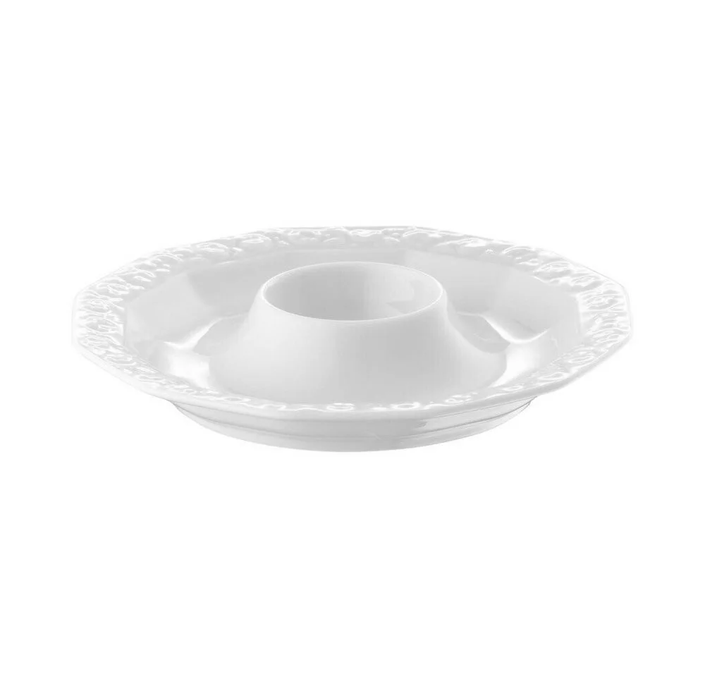 Becher Eierbecher mit Ablage Maria Weiß, 1-tlg., Porzellan, Henkelbecher, Kaffeebecher, Tasse, Porzellan, weiß de Rosenthal en Blanc – photo du produit