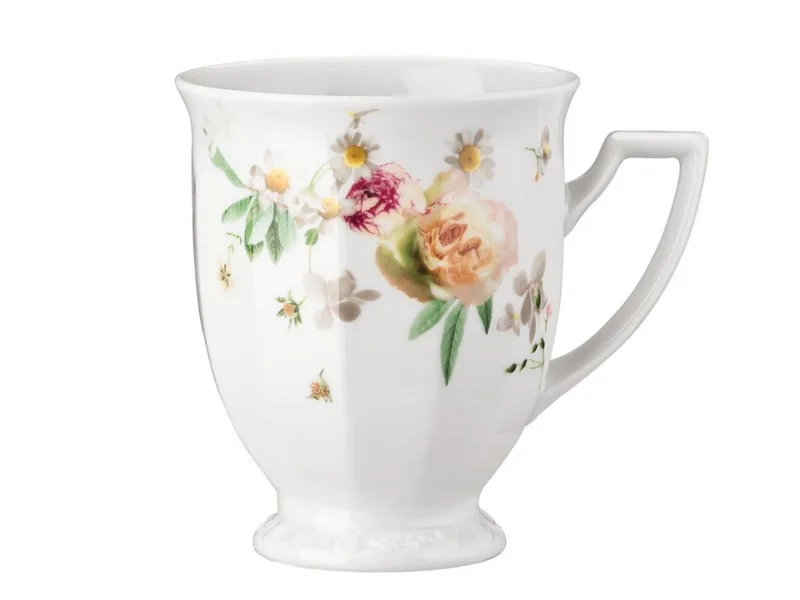 Becher Maria Pink Rose Becher mit Henkel 0,3 l, Porzellan, Tassen by Rosenthal in Weiß – product photo