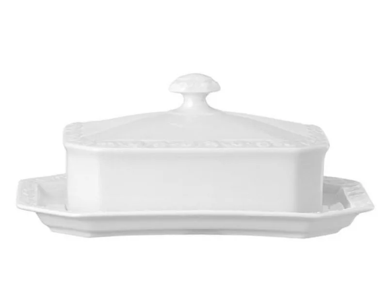 Butterdose Maria Weiss Butterdose 250 gr., Porzellan de Rosenthal en Bunt, weiß – photo du produit