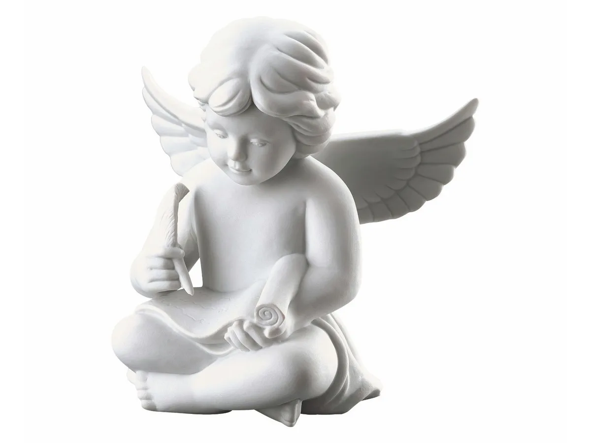 Grote Rosenthal Engel met Brief - Porseleinen Decoratie 15cm van Rosenthal in Meerkleurig, Wit – productfoto