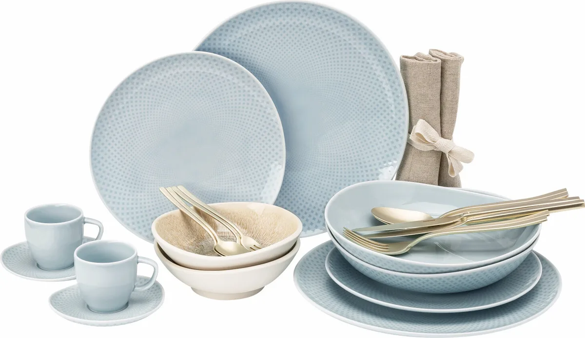 Espresso Junto Opal Green/Dune Porzellan Set 24-delig Groen-Beige von Rosenthal – Produktfoto