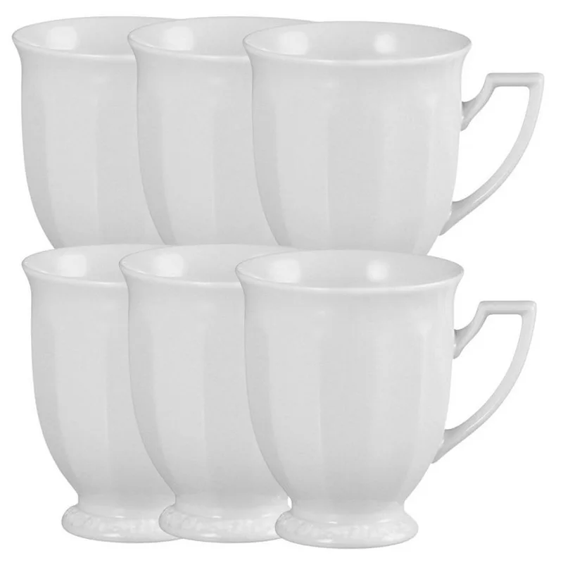Geschirr-Set Maria Weiss Becher mit Henkel Set 0,3 l 6tlg, Porzellan von Rosenthal in Weiß – Produktfoto