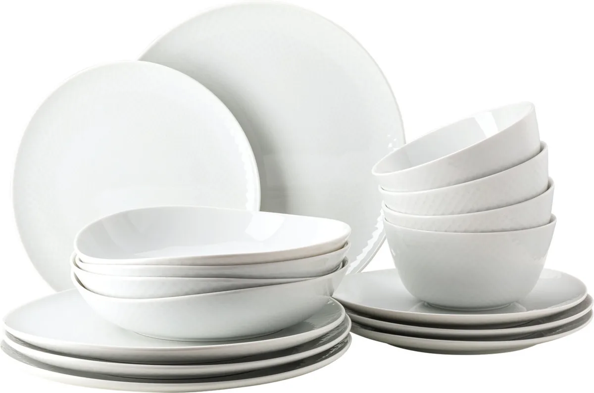 Junto Wit 16-delig Servies met Mueslischalen 10540-800001-28643 von Rosenthal – Produktfoto