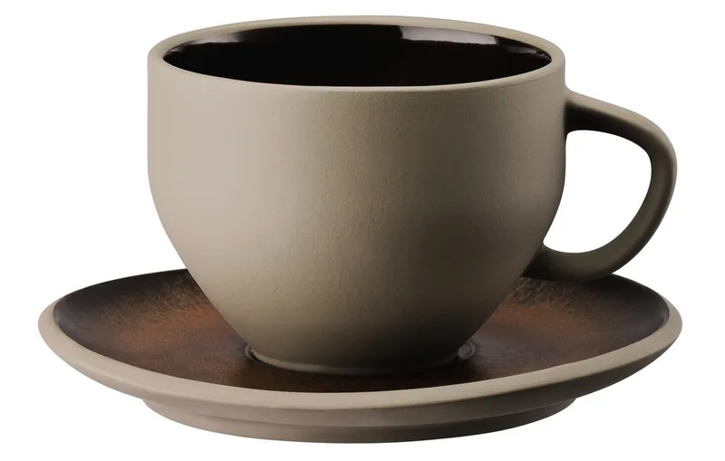 Tasse Junto Bronze Kombitasse mit Untertasse, Steinzeug von Rosenthal in Braun – Produktfoto