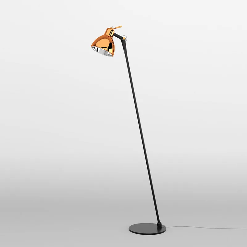 Luxy Glam F0 vloerlamp, zwart/koper, helder van Rotaliana – productfoto