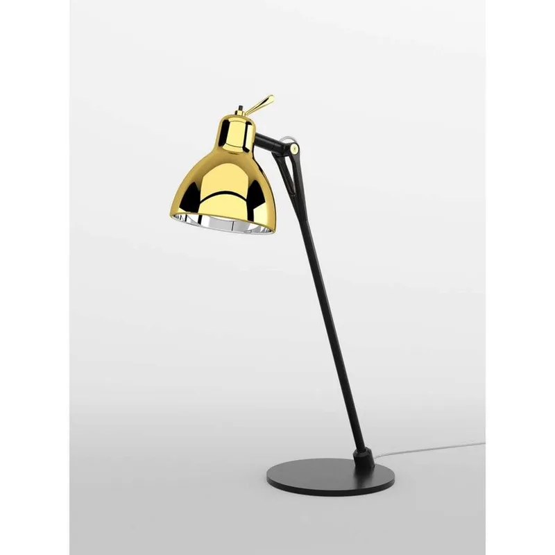 Luxy Glam T0 tafellamp, zwart/goud, 52 cm van Rotaliana – productfoto
