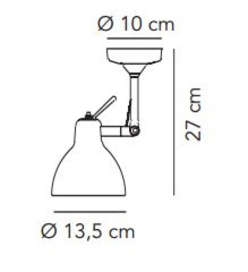 Luxy H0 Wandlamp/Plafondlamp Alu/Blank Wit by Rotaliana – product photo