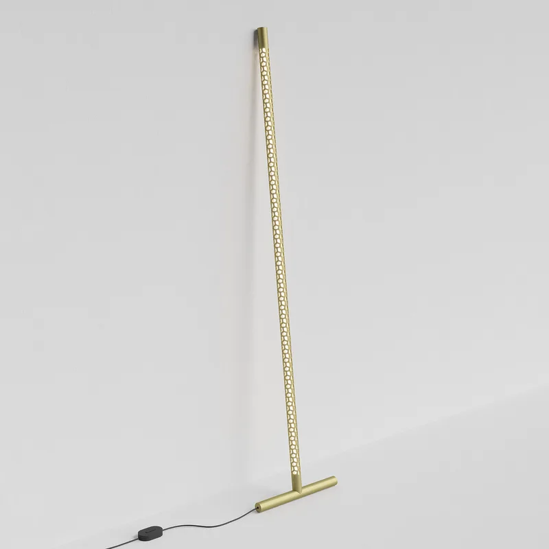 Squiggle F1 vloerlamp 2700K goud de Rotaliana – photo du produit