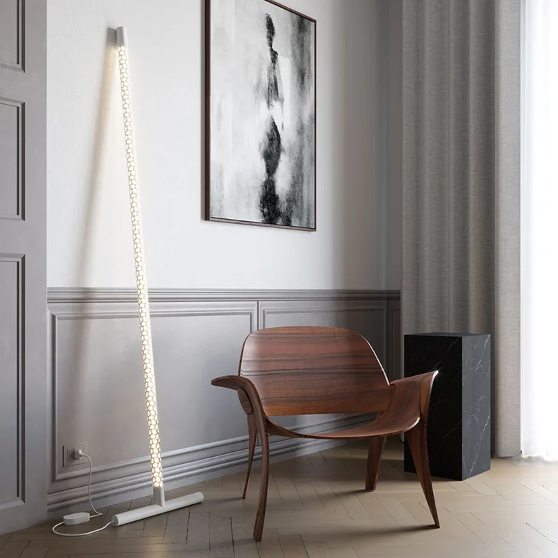 Squiggle F1 vloerlamp 2700K matwit by Rotaliana – product photo