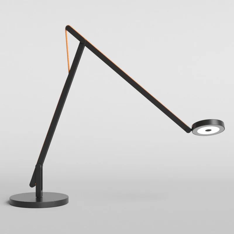 String T1 Tafellamp DTW Matt Black/Orange van Rotaliana – productfoto