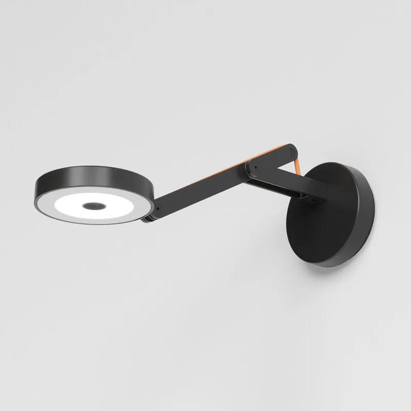 String W0 Wandlamp DTW Matt Black/Orange von Rotaliana – Produktfoto
