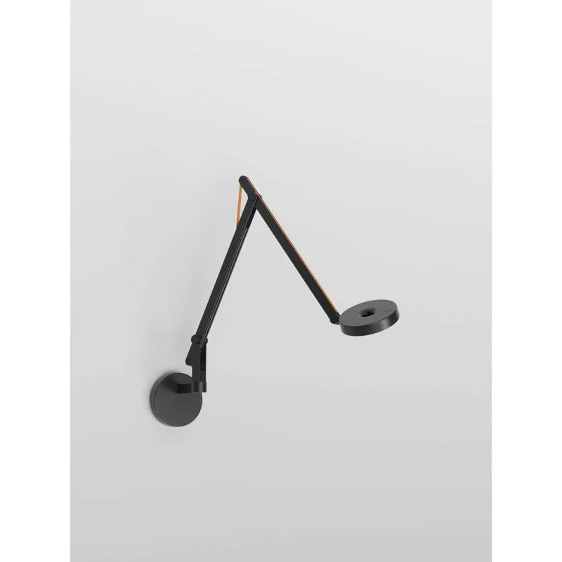 String W2 Mini Wandlamp DTW Matt Black/Orange van Rotaliana – productfoto