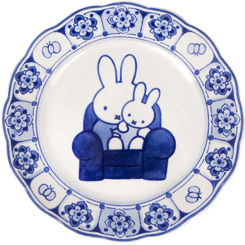 Bord nijntje - 22 cm de Royal Delft en Delfts Blauw – photo du produit