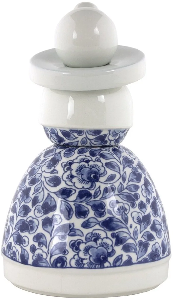 Proud Mary 4 - Flower Pattern - figuur 17 cm by Royal Delft in Blue – product photo