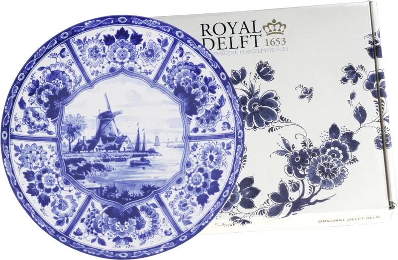 Wandbord Delfts blauw by Royal Delft in White, Blue – product photo