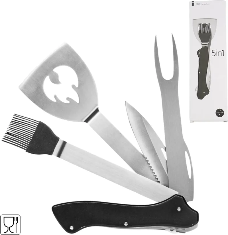 barbecue grill gereedschap 5 in 1 multitool 29 cm by Sagaform in Zilver – product photo