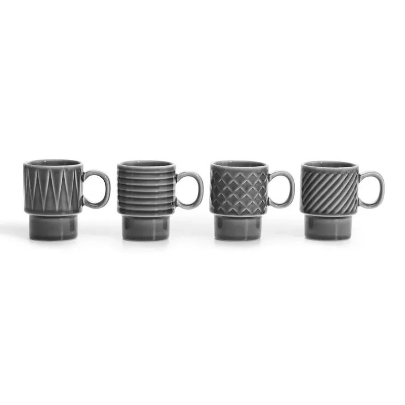 Coffee & More Espressotasse 4er Pack Grau by Sagaform – product photo