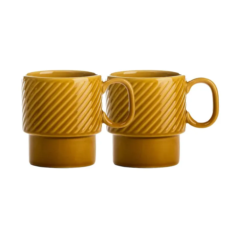 Coffee & More Kaffeetasse 2er Pack Gelb von Sagaform – Produktfoto