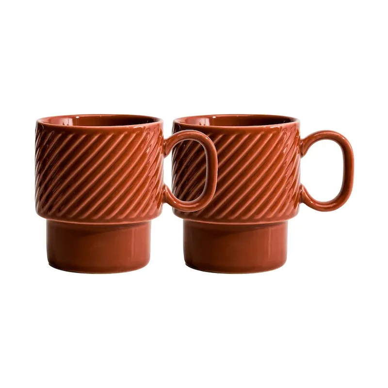 Coffee & More Kaffeetasse 2er Pack Terrakotta by Sagaform – product photo