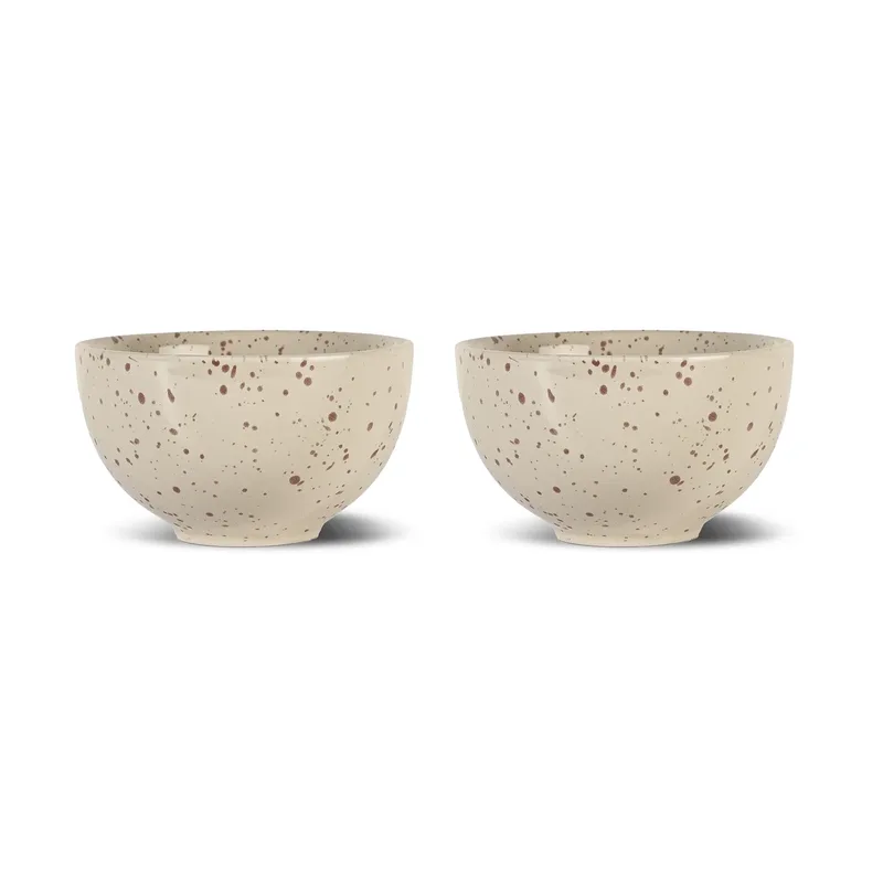 Ditte Schale 2er-Pack Beige-Weinrot by Sagaform – product photo