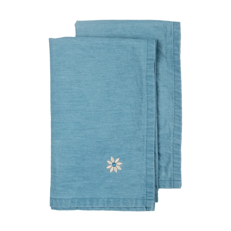 Eden denim Stoffserviette 45x45 cm 2er-Pack Blau von Sagaform – Produktfoto