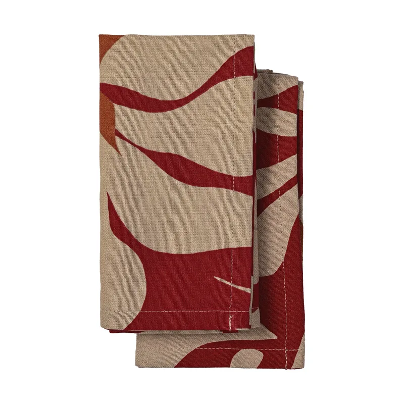 Edith Küchentuch 50x70 cm 2er-Pack Weinrot van Sagaform – productfoto