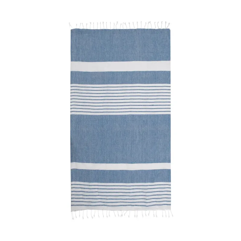 Ella hamam gestreiftes Badetuch 145x250 cm Blau von Sagaform – Produktfoto