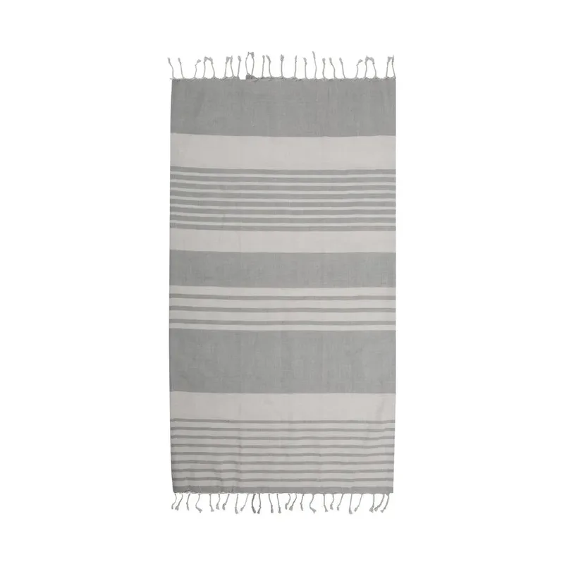 Ella hamam gestreiftes Handtuch 90x170 cm Grau von Sagaform – Produktfoto