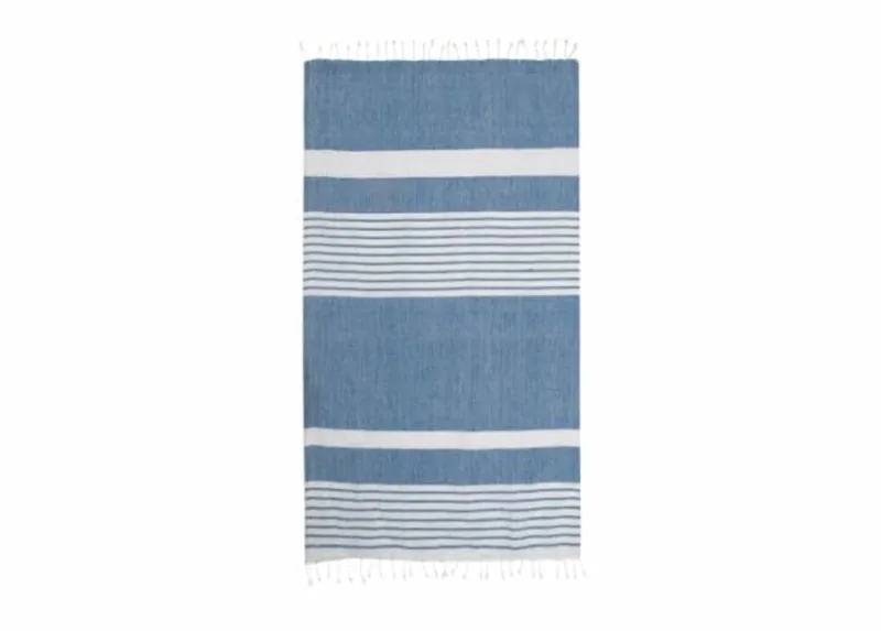 Ella Hamamdoek biokatoen 90x170cm by Sagaform in Blauw – product photo