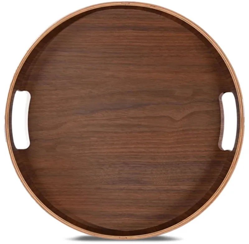 Hanna ronde plateau D35cm H8cm donkerbruin de Sagaform en Marron – photo du produit