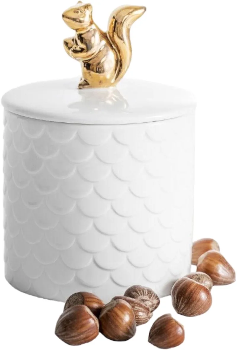 Opbergpot met deksel 'Squirrel' van Sagaform in Wit – productfoto