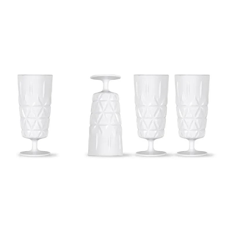 Picknick Champagnerglas 4er Pack Weiß von Sagaform – Produktfoto