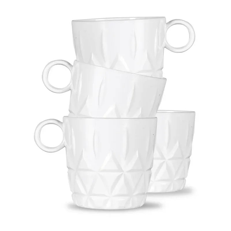 Picknick Kaffeetasse 4er Pack Weiß von Sagaform – Produktfoto