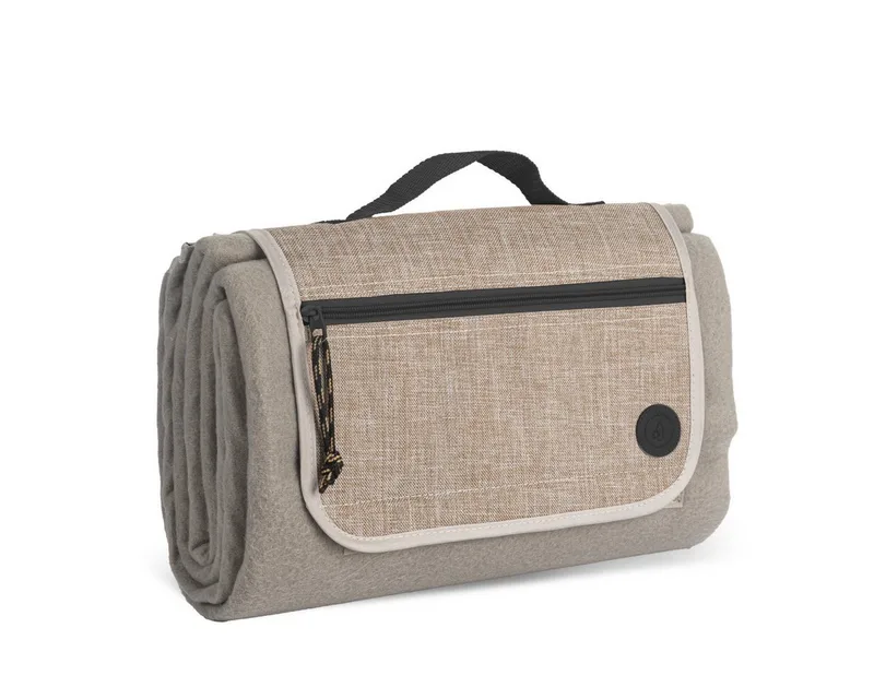 Picknickdecke Tragbare Pickneck-Decke CITY, sagaform, Größe Decke ausgerollt 130x170cm, mit isoliertem Boden by Sagaform in Beige – product photo