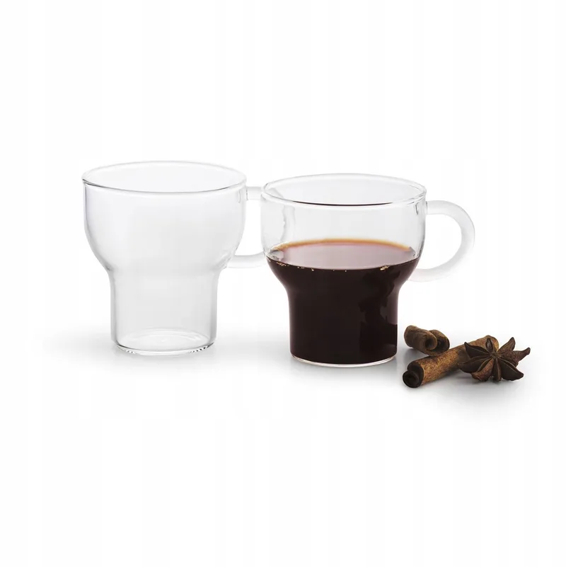 Set van 2 Glazen Mokken voor Koffie & Thee - 150 ml by Sagaform in Transparent – product photo