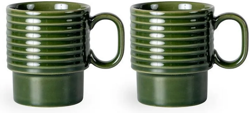 Set van 2 Groene Mokken 300ml - Stijlvol en Functioneel by Sagaform in Groen – product photo