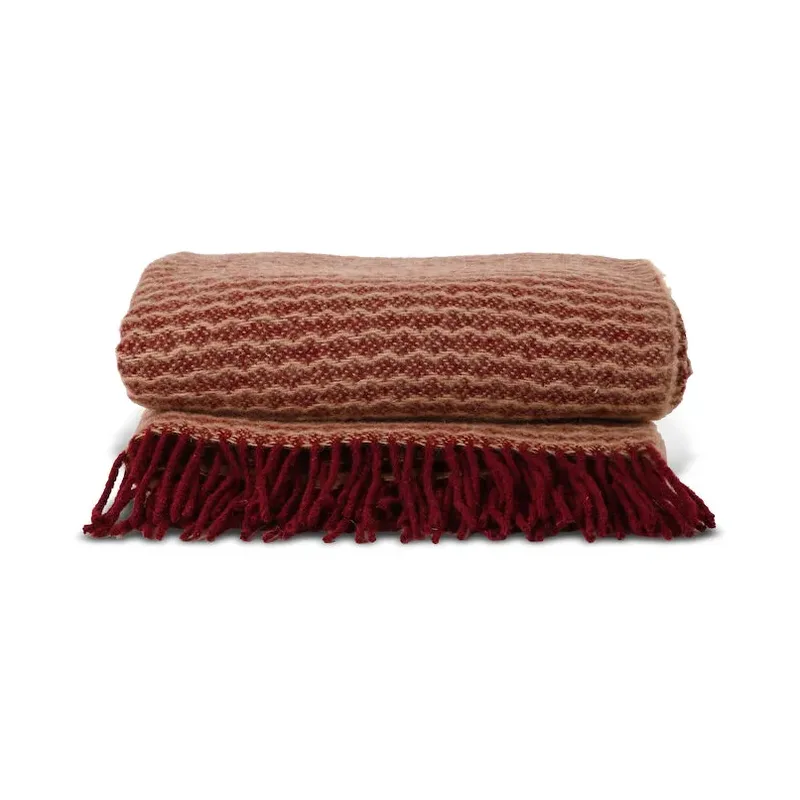 Ulli Decke 130x170 cm Weinrot von Sagaform – Produktfoto