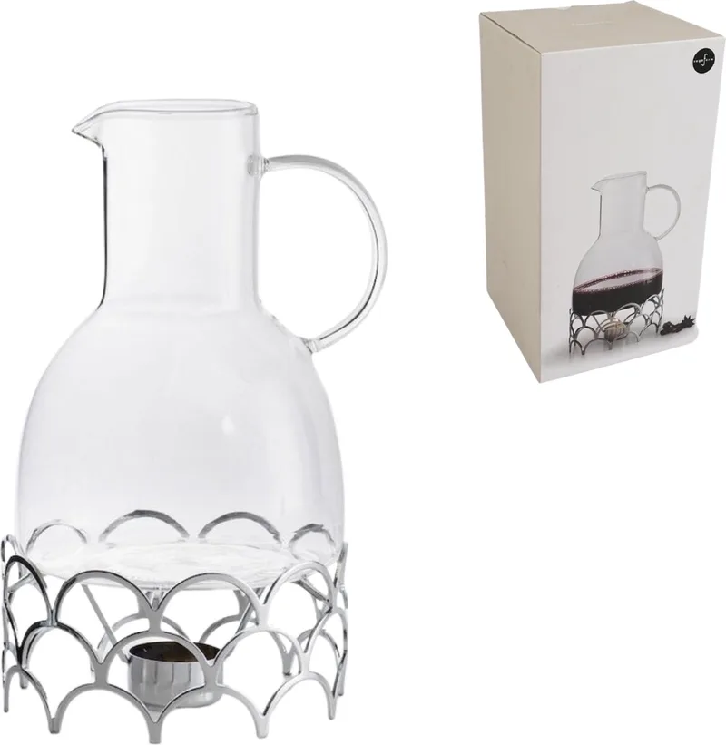 wijnkan met warmer Silver by Sagaform in Zilver – product photo