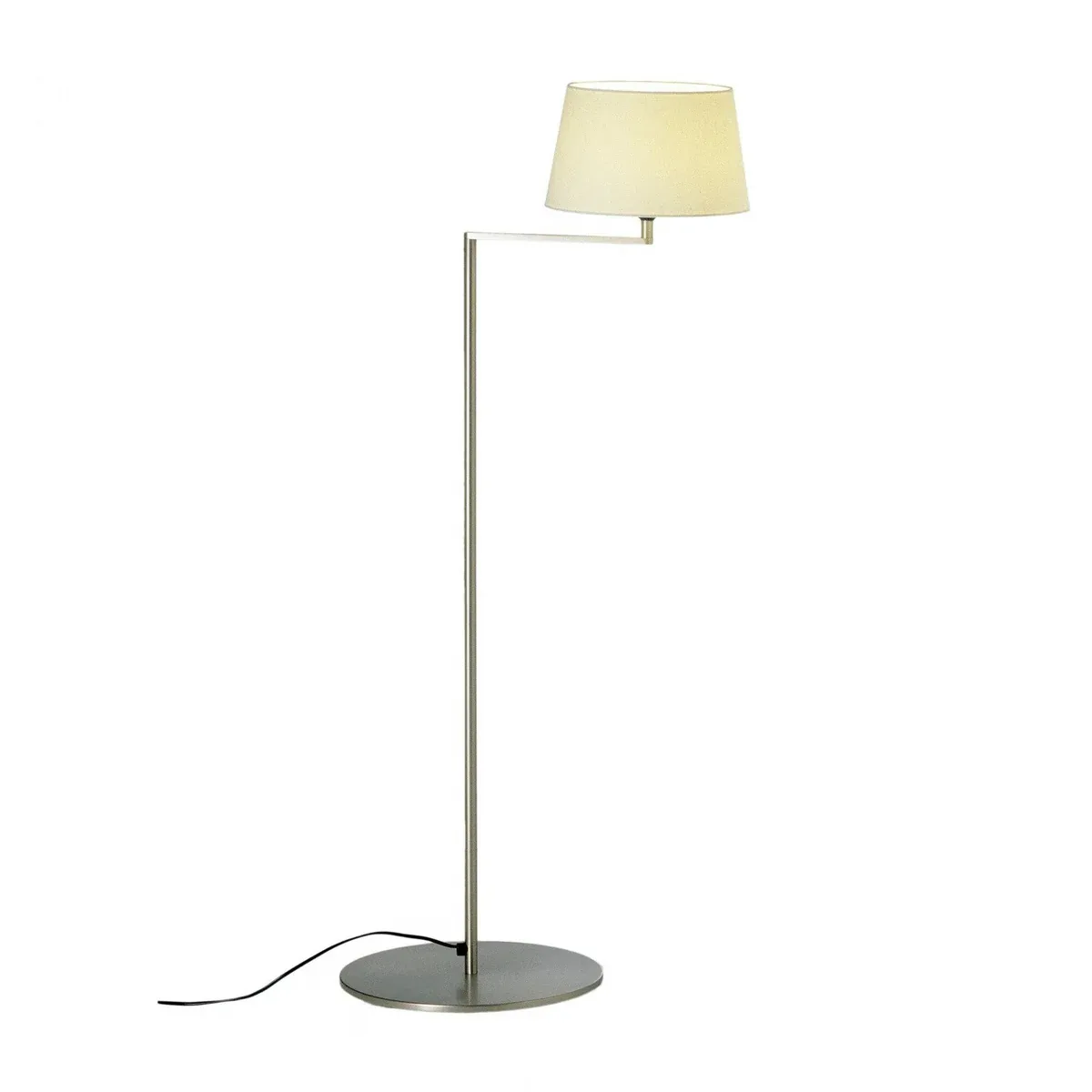 Americana vloerlamp Wit / Satijn Nikkel by Santa & Cole – product photo