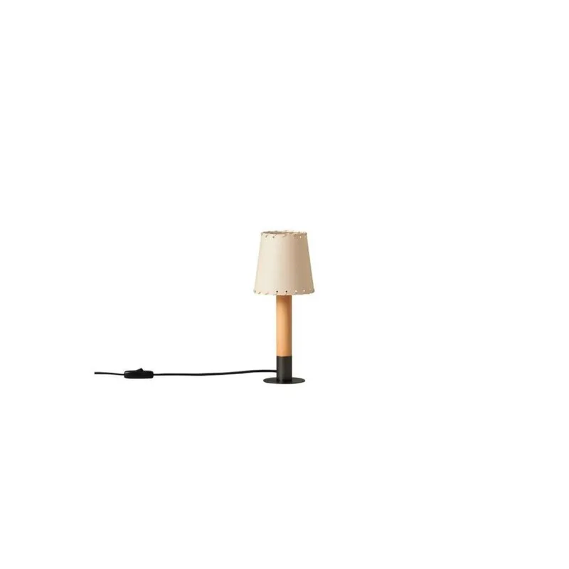 Básica Mínima tafellamp beige/brons - Santa & Cole - Woonkamer - Hout fra Santa & Cole – produktbillede