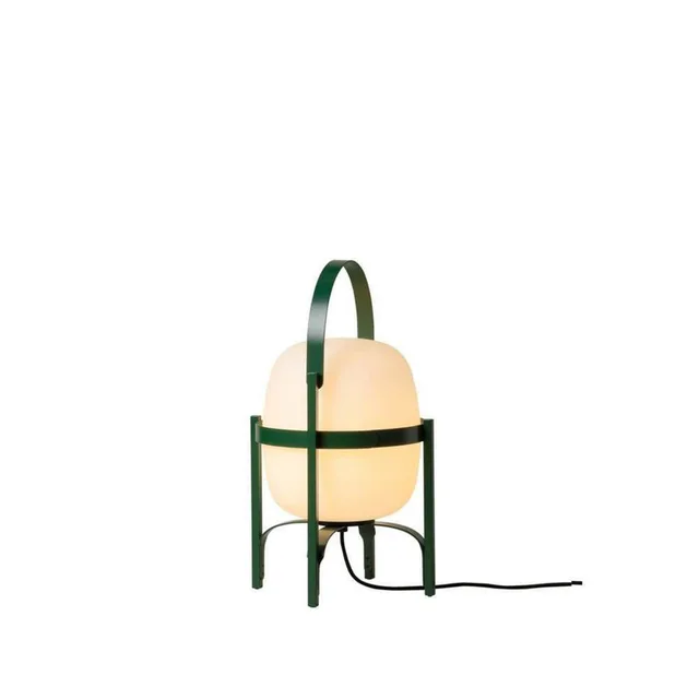 Cesta tafellamp IP65 English Green - Santa & Cole - Eetkamer - Aluminium