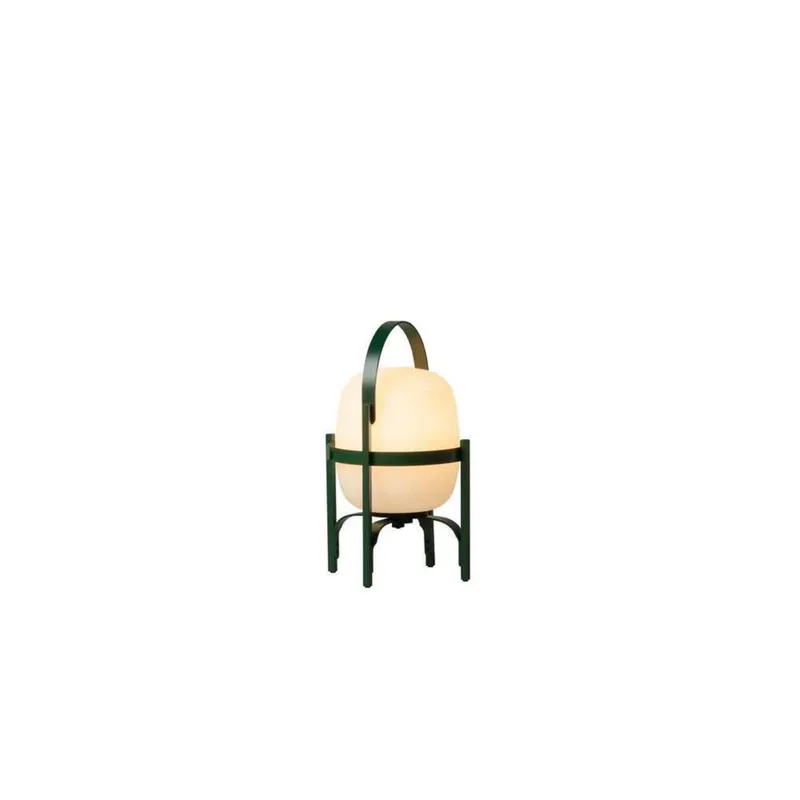 Cestita Alubat tafellamp IP65 English Green - Santa & Cole - Eetkamer - Aluminium från Santa & Cole – produktbild