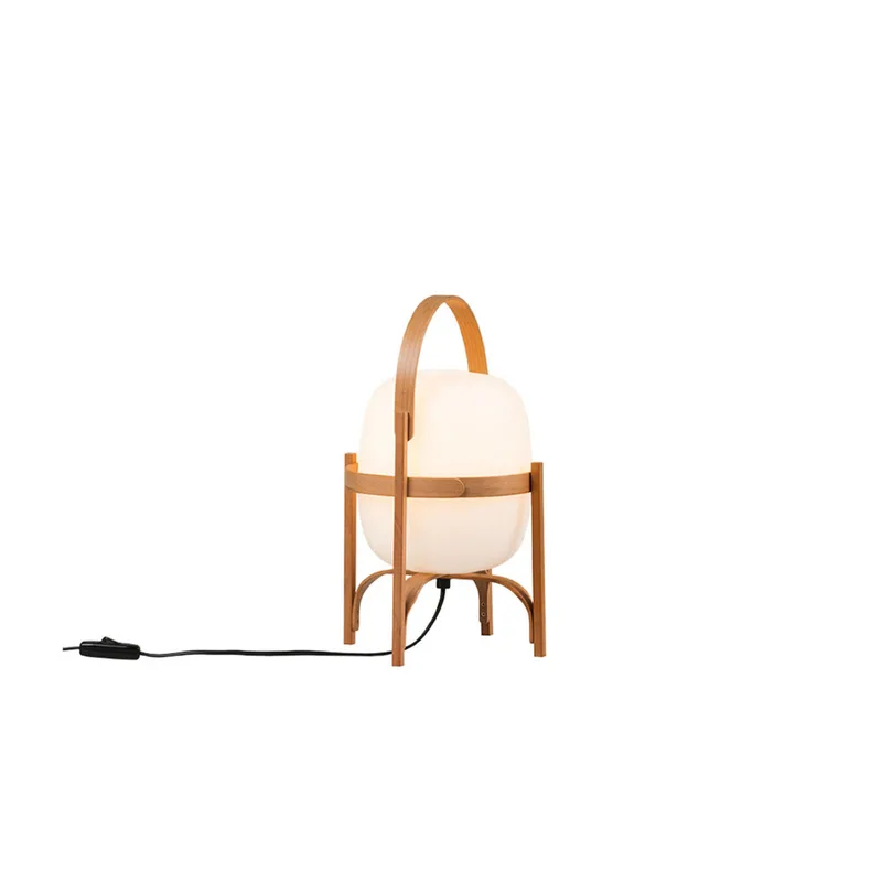 Cestita tafellamp Wood/White - Santa & Cole - Woonkamer - Kunststof van Santa & Cole – productfoto