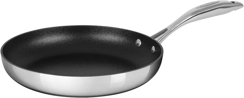 HaptIQ - Koekenpan - 28 cm - Stratanium+ antiaanbaklaag - 5-laags constructie - Inductie & ovenbestendig van Scanpan in Zilver – productfoto