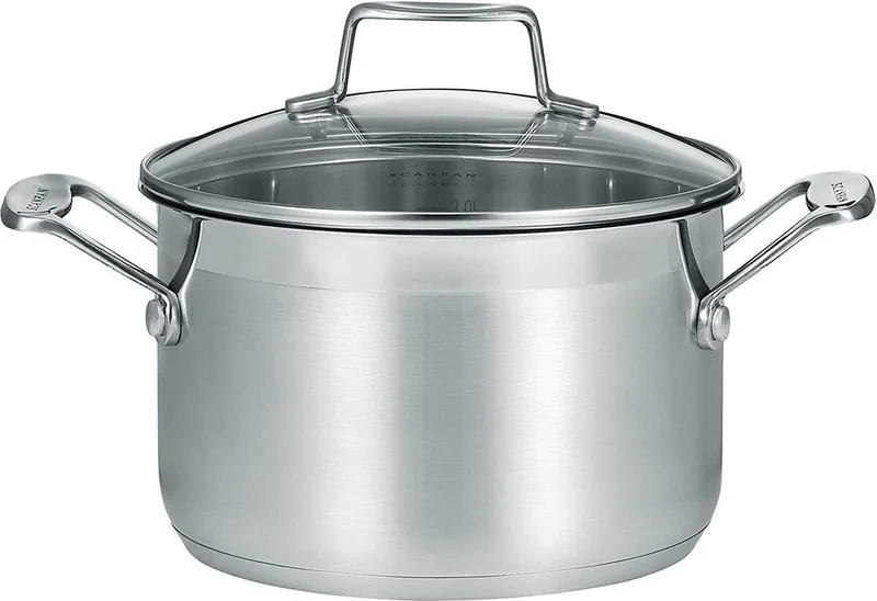 Impact - kookpan met deksel- 4,5 liter - 22cm van Scanpan in Zilver – productfoto