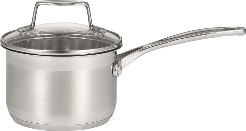 Impact steelpan 14 cm met glasdeksel by Scanpan in Rvs – product photo