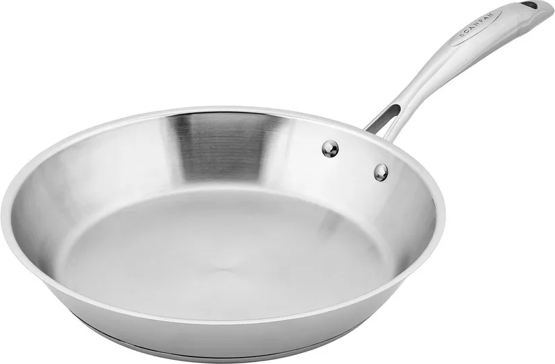 Koekenpan - 28cm - STS - Zonder antiaanbaklaag - Geschikt voor alle warmtebronnen (incl. inductie) by Scanpan in Hoogglans chroom – product photo